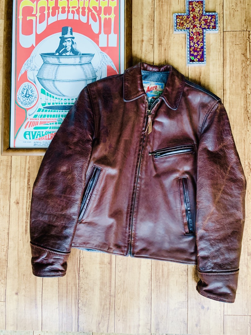 aero leather ホースハイド ハーフベルテット レザージャケット