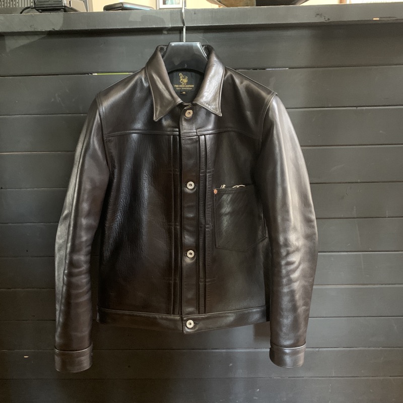 FINECREEK LEATHERS（ファインクリークレザー）のレザージャケット RICHMOND s66 リッチモンドを買取りしました！