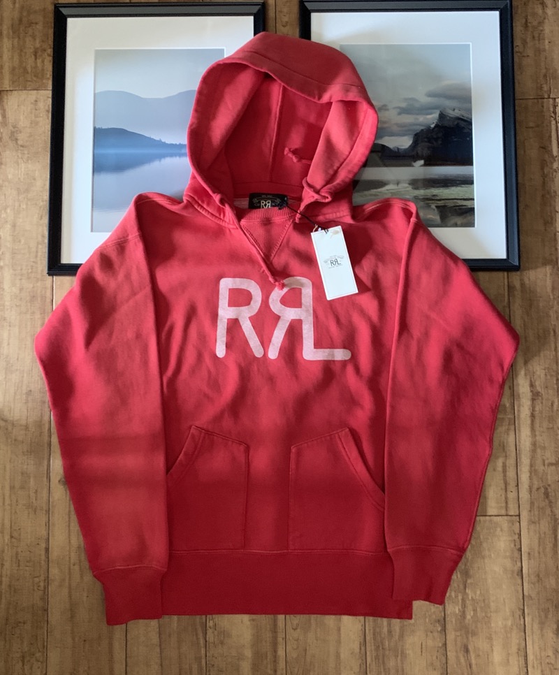 RRL(ダブルアールエル)ロゴ スウェット 後付パーカー