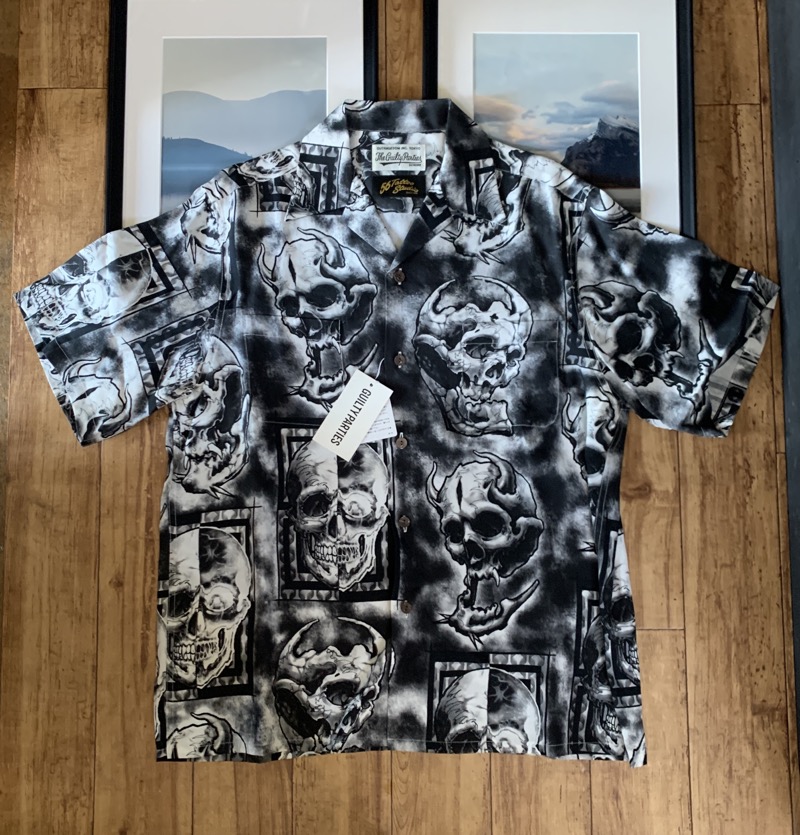 WACKO MARIA (ワコマリア)56TS-WM-HI05 56 TATTOO STUDIO | HAWAIIAN SHIRT S/S GRAY  ハワイアンシャツ アロハシャツの買取実績 | 古着買取のJUNK-VINTAGE