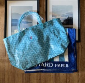 GOYARD（ゴヤール） SAINTLOUIS サンルイGM トートバッグ ターコイズ ＆ビーチタオルの買取実績